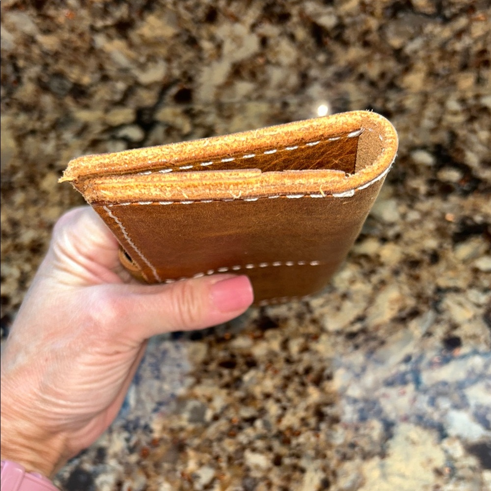 Coastal Hill Leather Goods Tan Card Holder - Picture 12 of 15